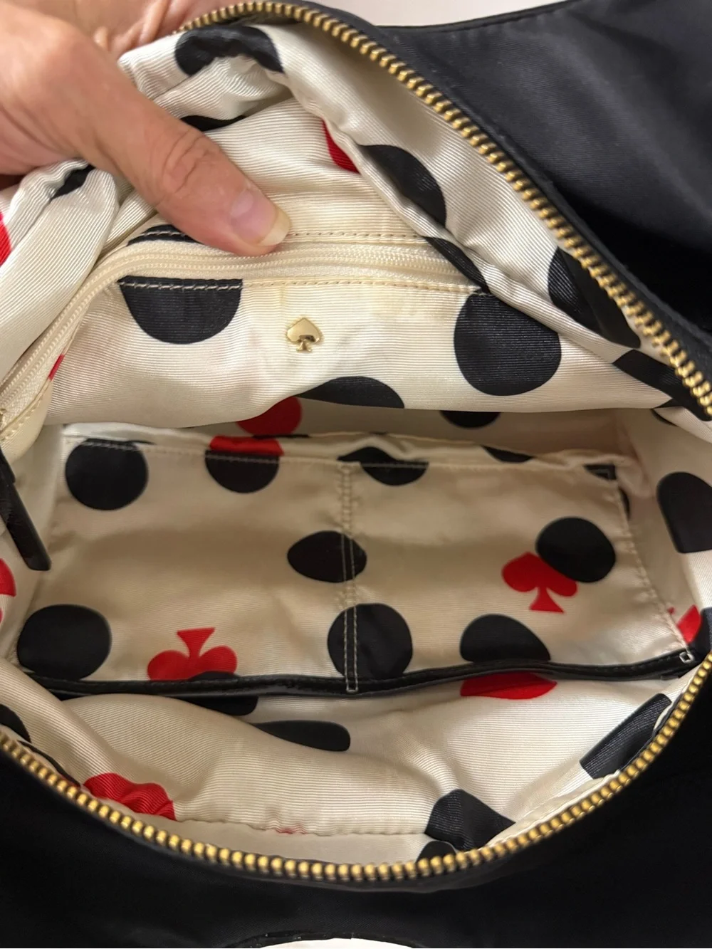 kate spade Black Bow-Accent Shoulder Tote! Very Good Condition!!